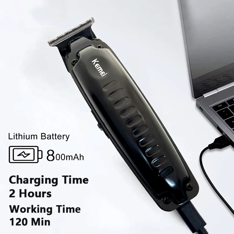 Kemei Hair Trimmer Electric Hair Clipper Professional Barber Men\'s Cordless Hair Cutting Machine USB Charging Haircut Trimmer