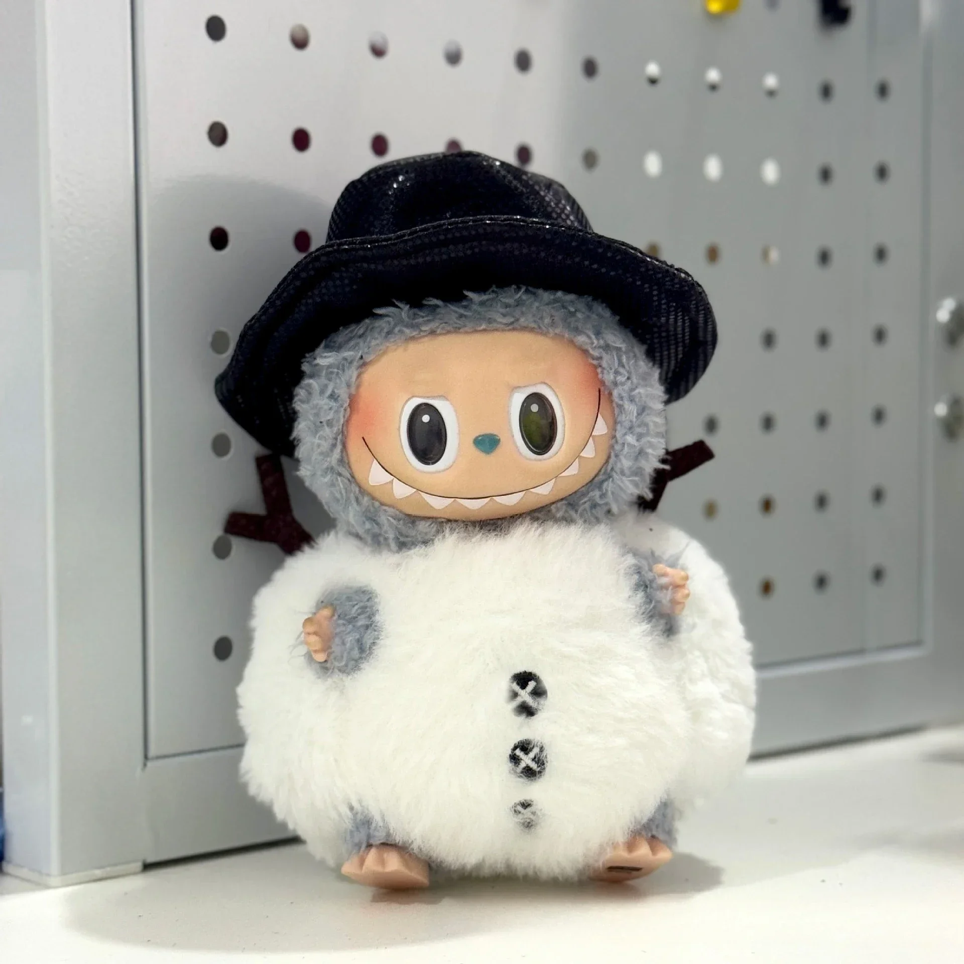 Doll clothes For labubu 17cm doll clothing Christmas Snowman Top hat button set For labubu V3 V2 V1 doll outfit Accessories