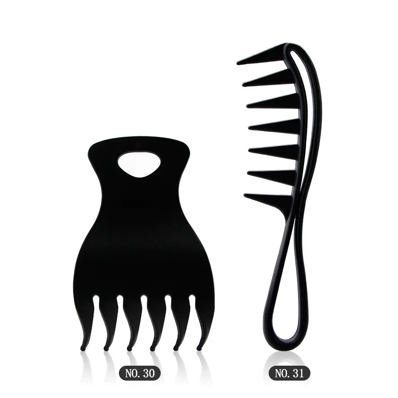 Barber Men Oil Comb Wide Tooth Shark Plastic Comb Hair Clipper Curling Salon Home Hairdressing Comb Massage Barber