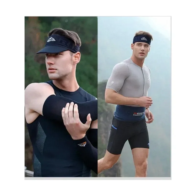 

Летняя спортивная повязка на голову из 2 предметов, бег на открытом воздухе, фитнес, повязка на голову, впитывающая пот, пустая шляпа от солнца, подходит для мужчин и женщин