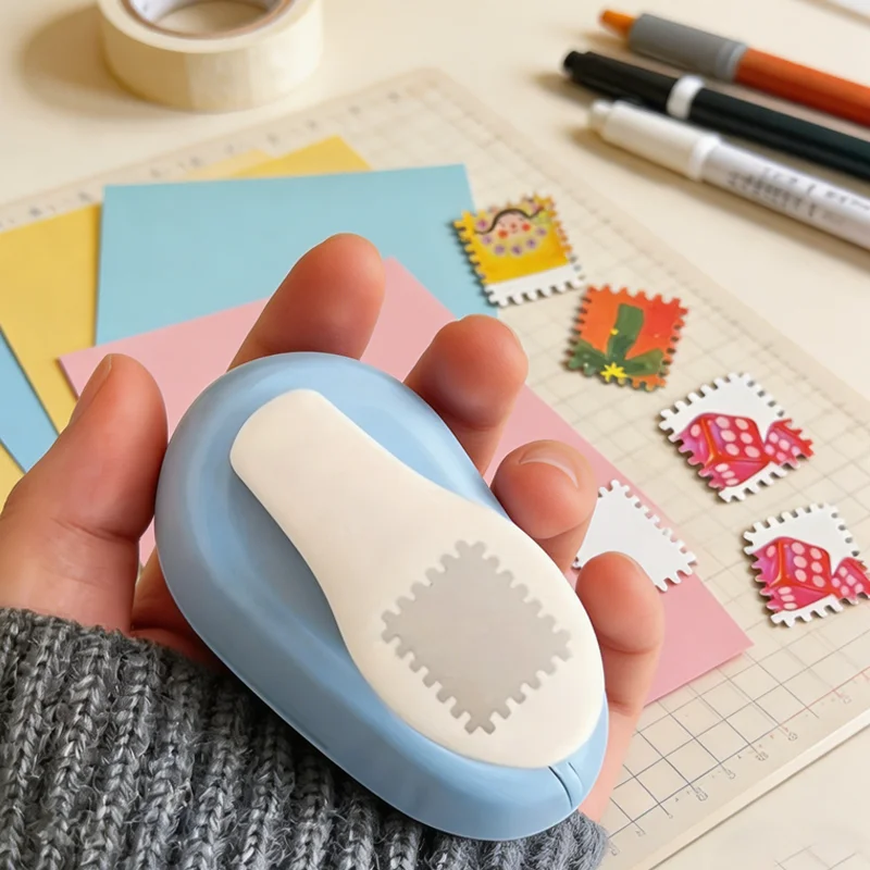 Creative Journal Hole Punch Stamp Embossing Tool One Piece Scrapbooking Crafting DIY Supplies Gift for Albums