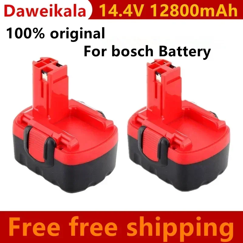 2024 New 14.4V 12800mAh Rechargeable Battery for Bosch 14.4V Battery 12800mAh BAT038 BAT040 BAT140 BAT159 BAT041 3660K