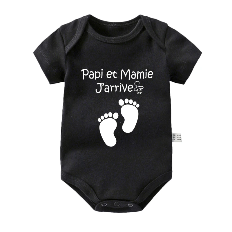 Baby Announcement Bodysuit Grandpa&Grandma Coming Soon 2023 Newborn Jumpsuit Summer Unisex Romper Body Pregnancy Reveal Clothes