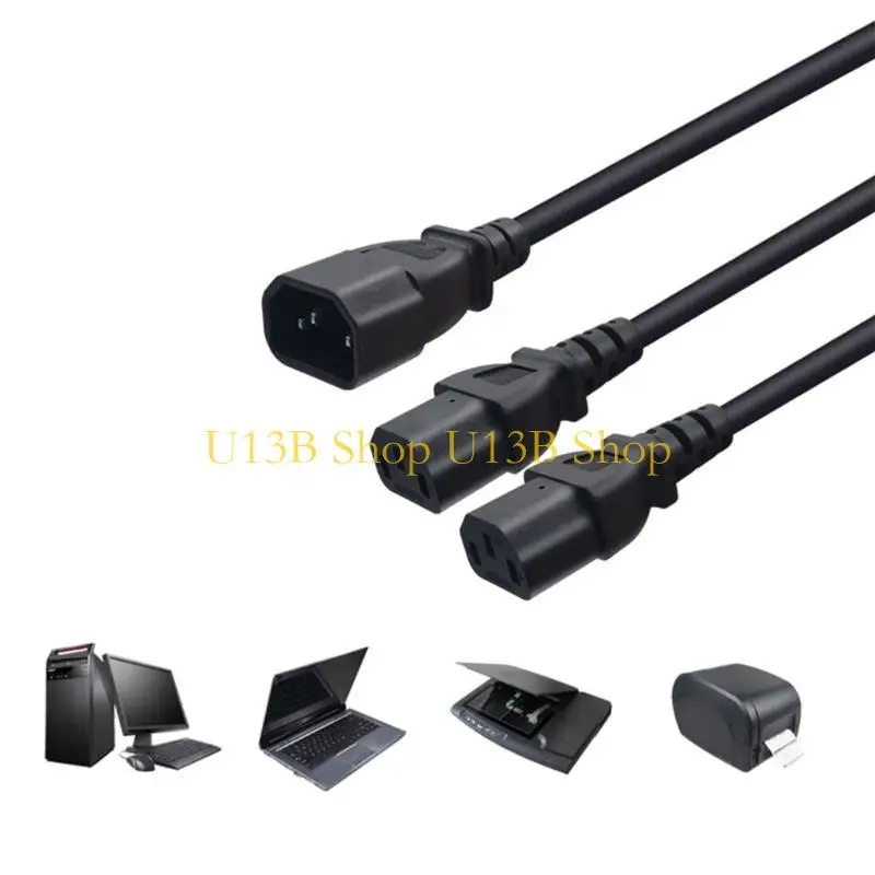 U13B US -Typ IEC320 C14 bis 2xc13 weibliches Adapterkabel für 2 Geräte -Leistungsadapter