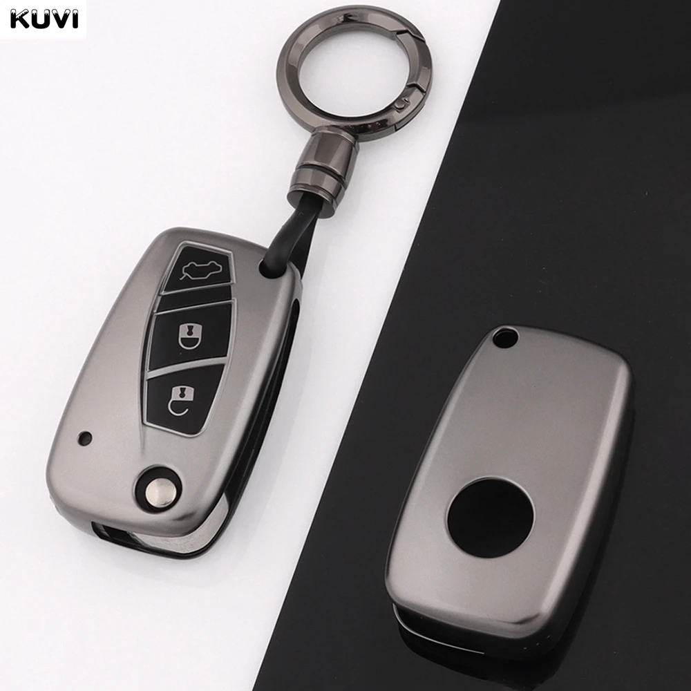 For FIAT 500 Panda Idea Stilo Ducato Punto Bravo Grande Minibus Doblo Fashion TPU Car Flip Key Case Cover Protected Keychain Fob