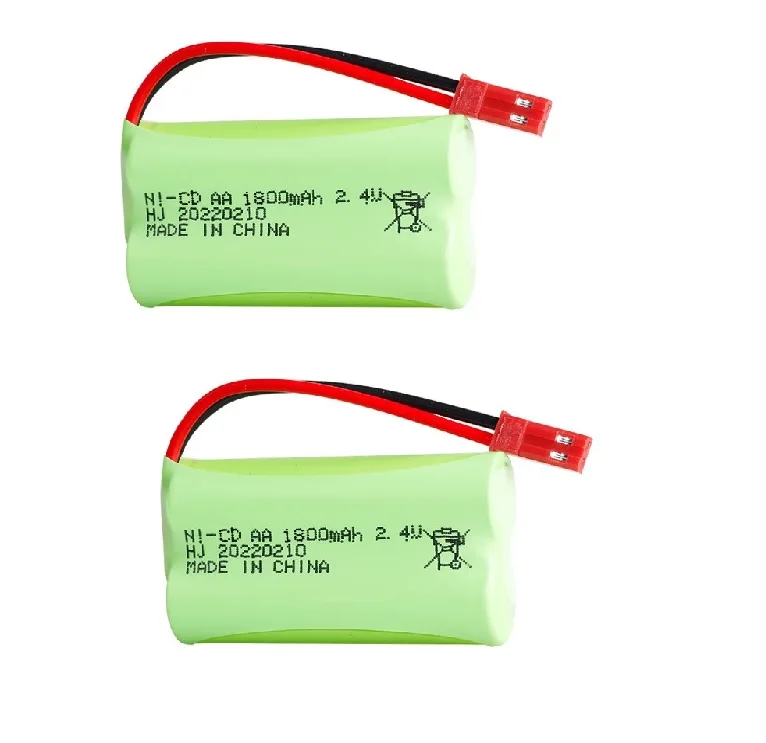 Batería recargable de 2,4 v, 1800mah, NI-CD para juguetes Rc, tanques, trenes, Robot, barco, pistola, NI-CD, AA, 1800mah, 2,4 v