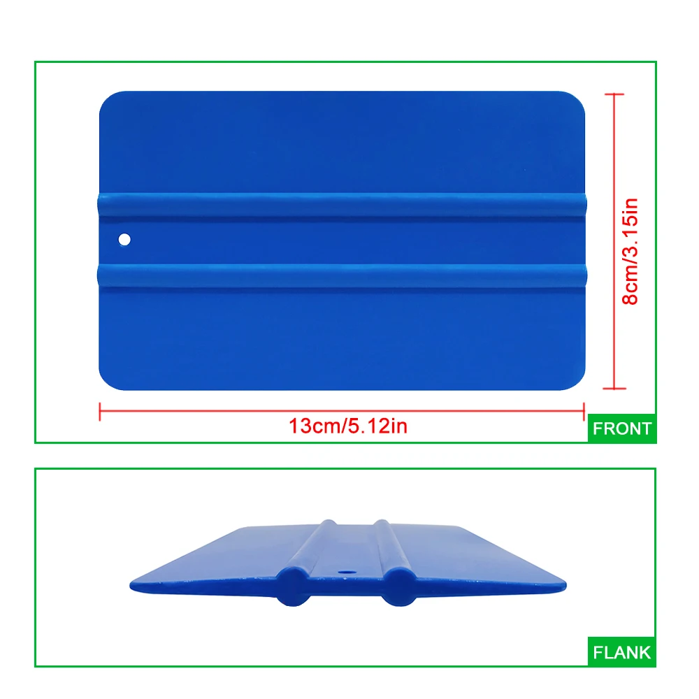 탄소 섬유 비닐 필름 자동차 랩 큰 스퀴지 창 색조, 스크래치 없음 펠트 블루 스크레이퍼 자동차 스티커 도구 A100F, 10 개