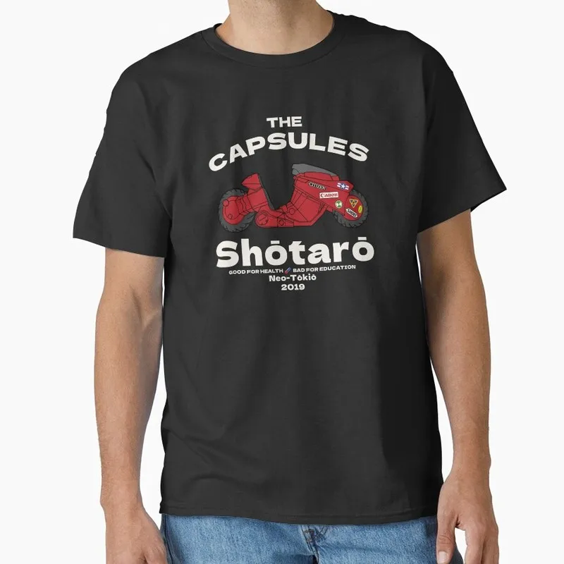 Akira Cyberpunk City Explosion Gift T‑Shirt Katsuhiro Otomo Retro Manga Shotaro Kaneda Neo‑Tokyo Anime Print Short Sleeve Tops