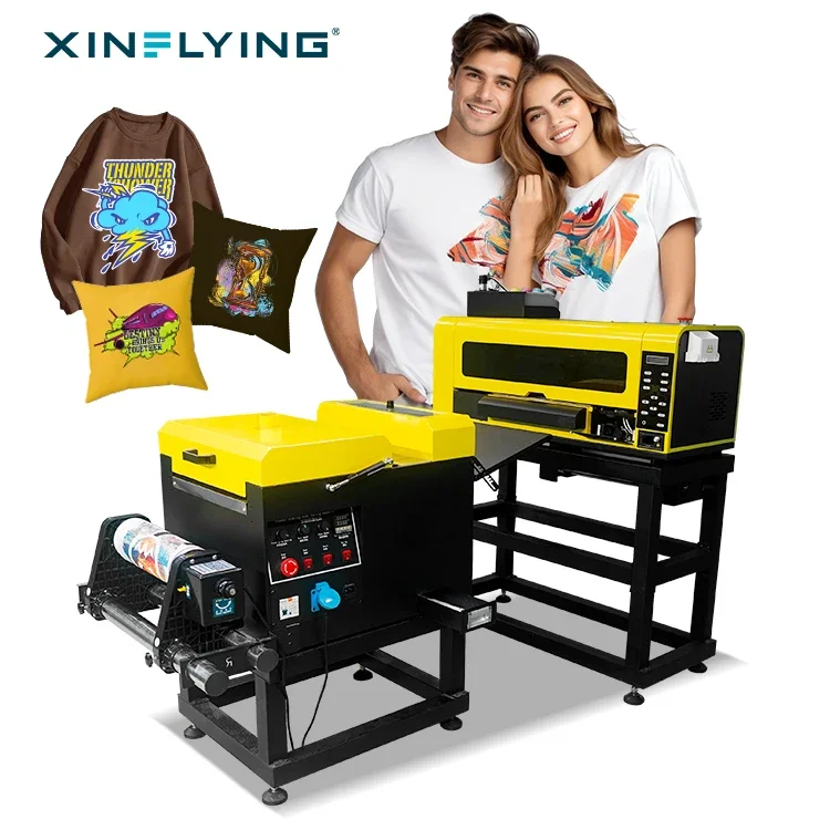 Easy to operate digital textile t-shirt dtf printer a3 dual xp600 heads heat transfer machine with shaker & dryer printer 30cm