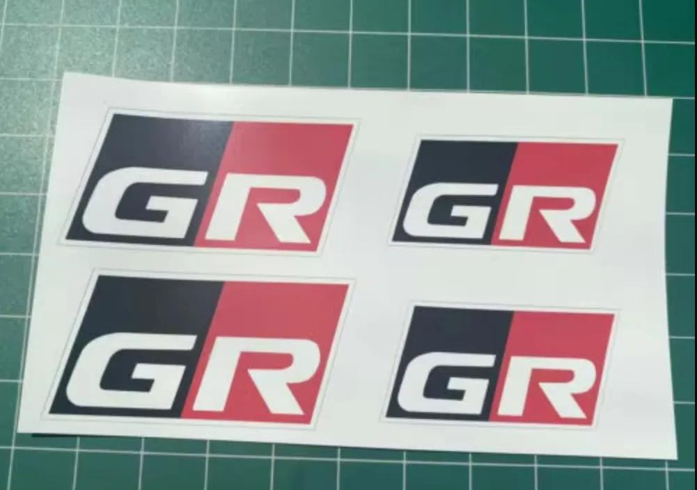 4PCS/set High Temp Car Sticker Decal for Gazoo Racing Brake Caliper Auto Accessories