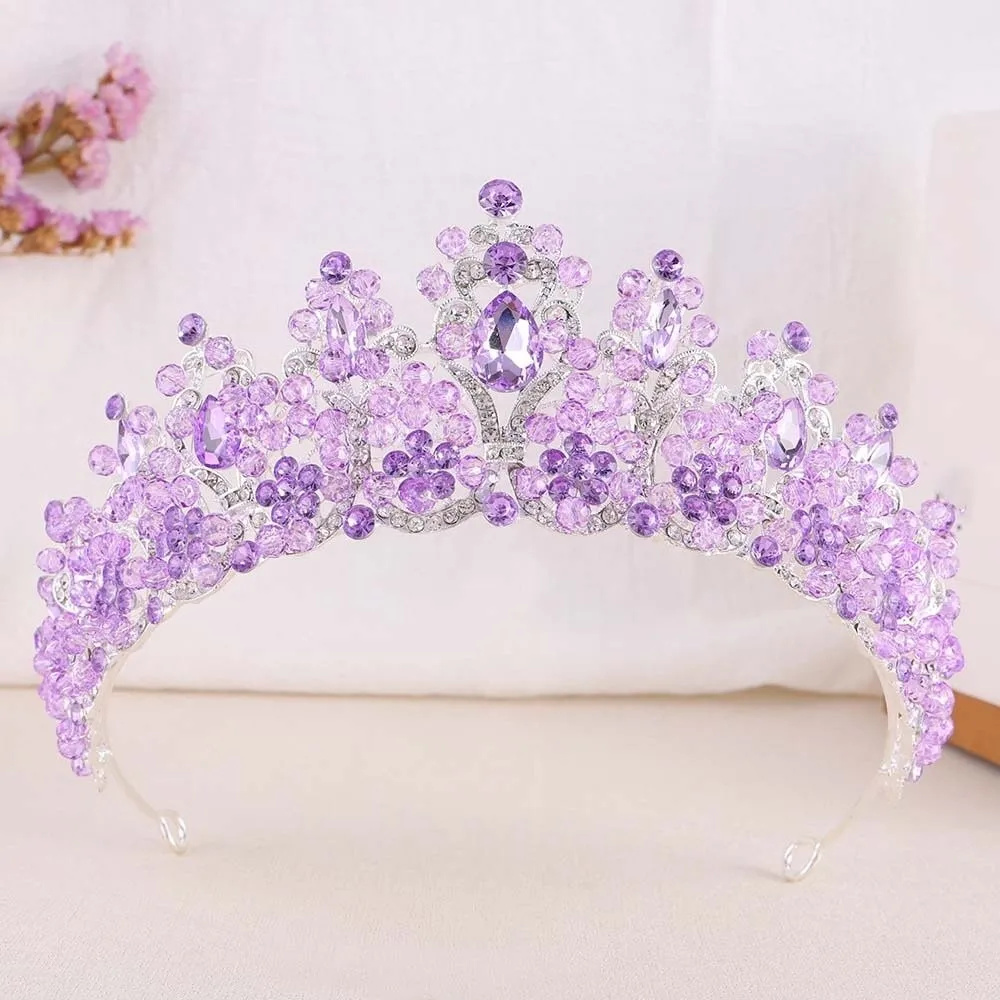 Rhinestone Headband Handmade Bridal Tiara Exquisite Vintage Crystal Crown Luxurious Sparkling Baroque Headpiece Prom