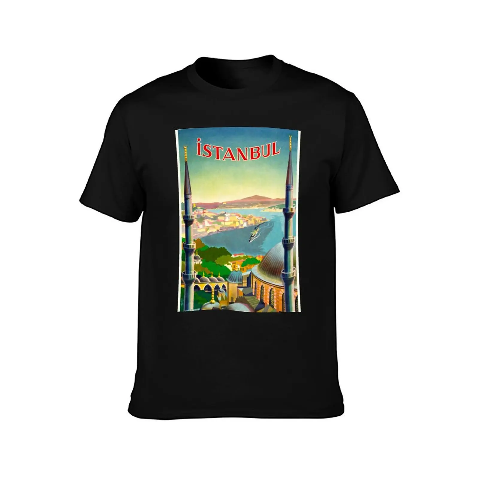 Istanbul Turkey Vintage Poster 1939 T-Shirt High Elasticity Sports T-Shirt