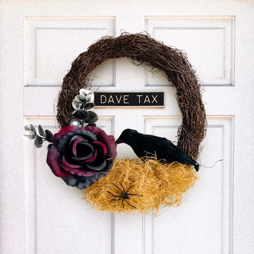 البومة زهرة إكليل الخريف التجمعات التكيف الجمالية الاستئناف ملفوفة يدويا تصميم الأزهار جودة طويلة الأمد 30*26*9 سنتيمتر