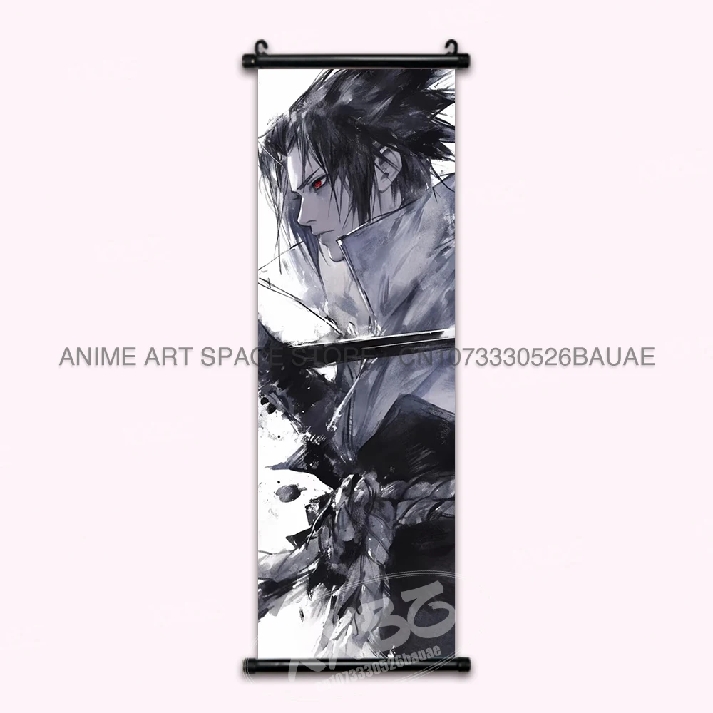 Bandai Anime Naruto Hängende Malerei Hatake Kakashi Wandkunst Schriftrollen Bild Uchiha Sasuke Home Decor Leinwand Poster Haruno Sakura Wandbild 8