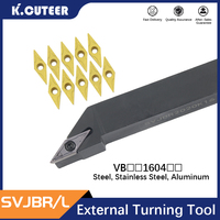 1pc SVJBR1616H16 SVJBL2020K16 SVJBL2525M16 lathe cutter External Turning Tool Holder VBMT/VBGT carbide inserts CNC Tools