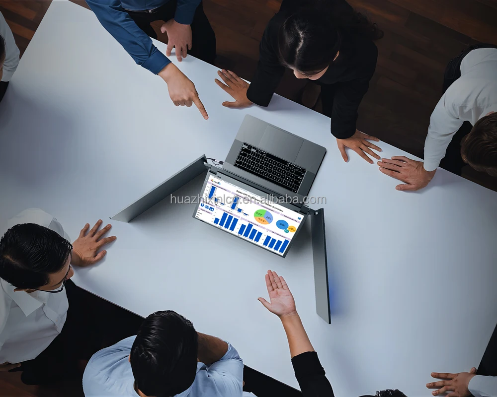 

Full HD Triple Monitor 14-inch Portable Quad Monitor with Type-C Laptop,Screen Extender Laptop with 1 Cable for 3 Monitors