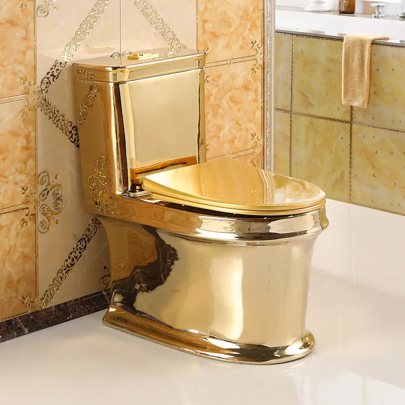 Personalized local tyrant gold flush toilet creative color toilet odor-proof ceramic silent toilet siphon super whirlpool