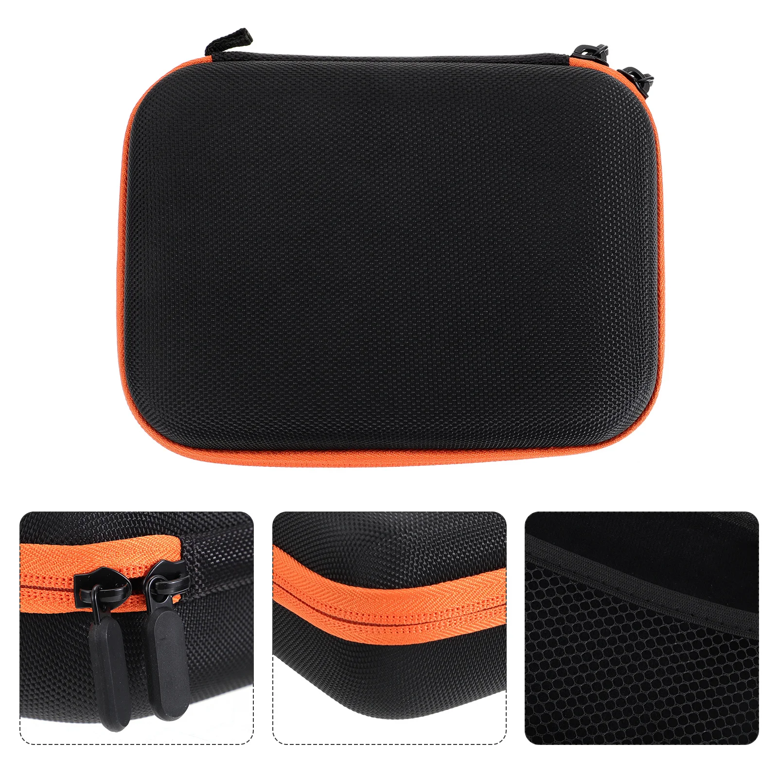 

Action Camera Bag Portable Hard Shell Protective Case Travel Storage Pouch Soft Lining Mesh Pocket for USB Batteries