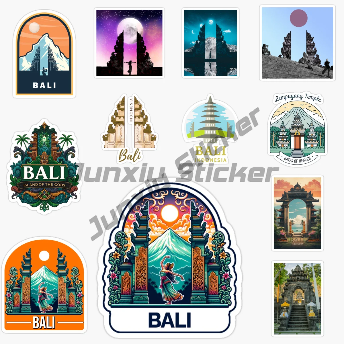 

Bali Indonesia Bali Sky Mirror Sky Gate Coast Scenery Vinyl Self-Adhesive Car Stickers and Decals