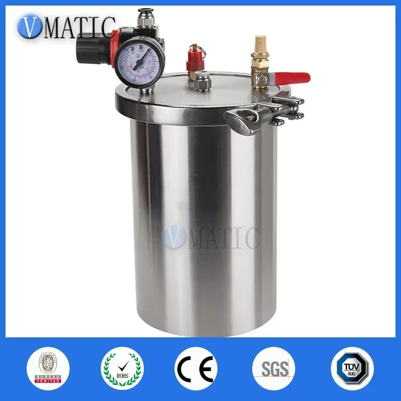 Clip Frame Pneumatic Pressure Tank Stainless Steel for Adhesive Glue Liquid Dispensing Storage