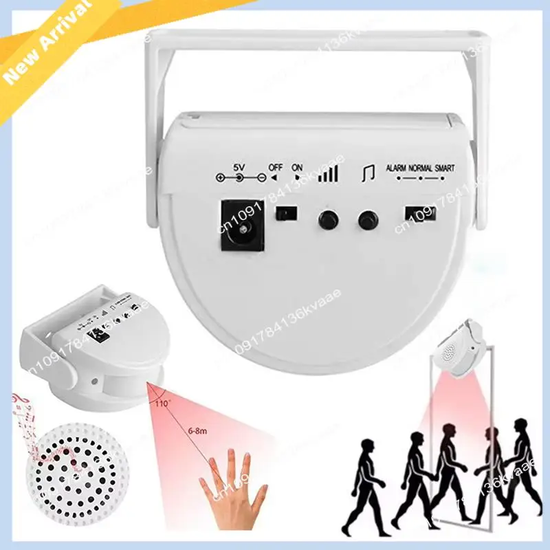 M01K Wireless Guest Benvenuto Campanello Allarme Campanello per porta Sensore di movimento PIR a 32 canzoni per ingresso negozio Protezione di sicurezza aziendale Greeter