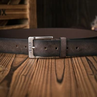A Men's and Women's Casual Retro Belt Western Style! PU Leather Belt with Metal Buckle, Suitable for Daily Work Wear 5