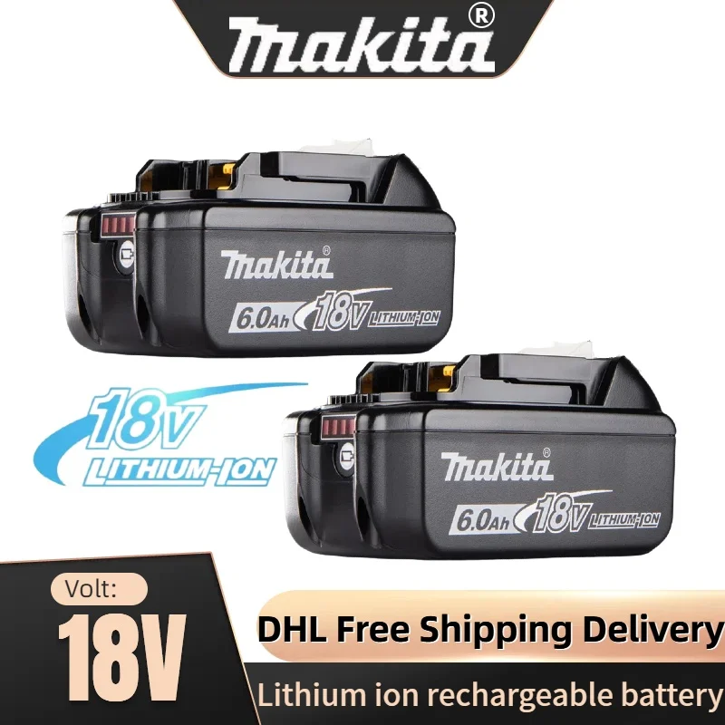 

100% Original BL1860B Makita Battery 18V 6.0Ah power tools for Makita 18V BL1860 BL1840 BL1850 Replacement Lithium battery