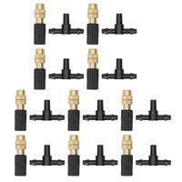 10 Pcs Micro Garden Watering Spray Nozzles with 3-Way Connector for Lawn Misting & Irrigation System