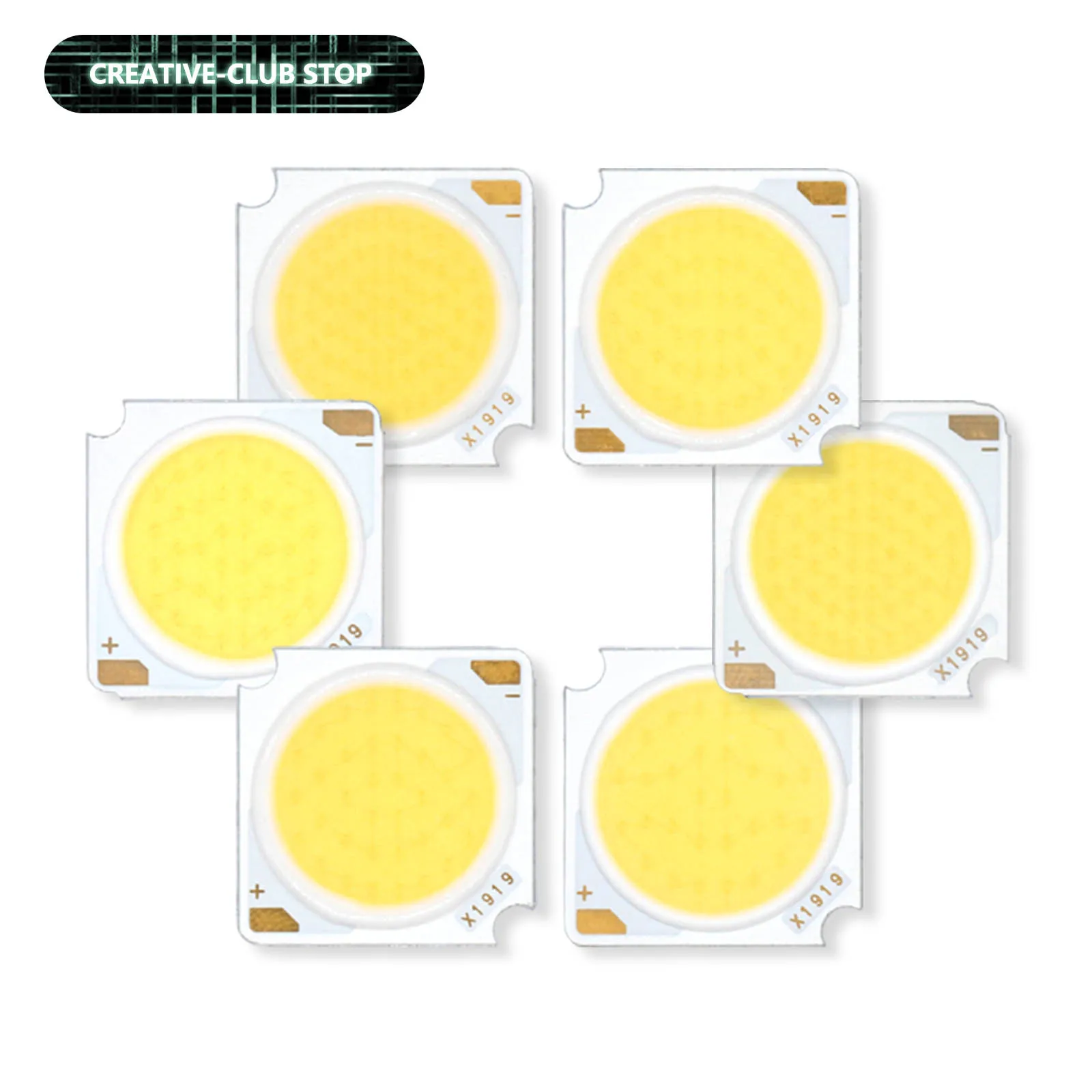 5pcs 12W 18W 24W 30W 36W 42W High Light Efficiency DC36-39V LED Bridgelux Chip 1919 COB Beads Lamp Diode for LED Bulb Spotlight