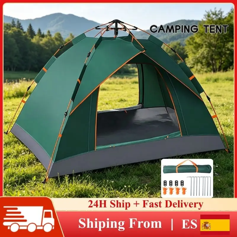 Carpa de Camping Automática de Apertura Rápida para 2 Personas, Impermeable, para Senderismo y Viajes, con Bolsa de Transporte, 200x150x110cm