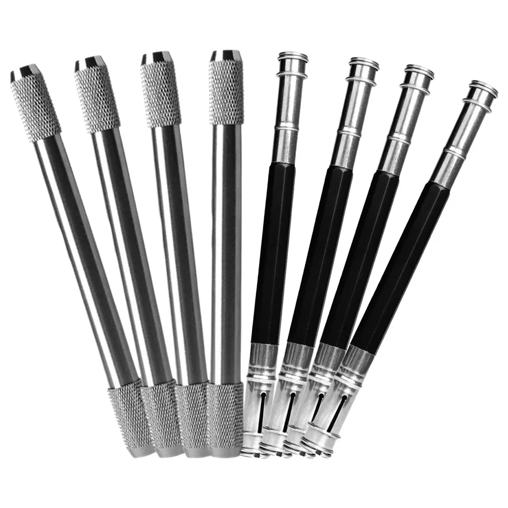 8Pcs Pencil Extenders Metal Lengthener Extenders for Artist Sketch Crayon Pencil Extension Tools Sketch Pen Extender