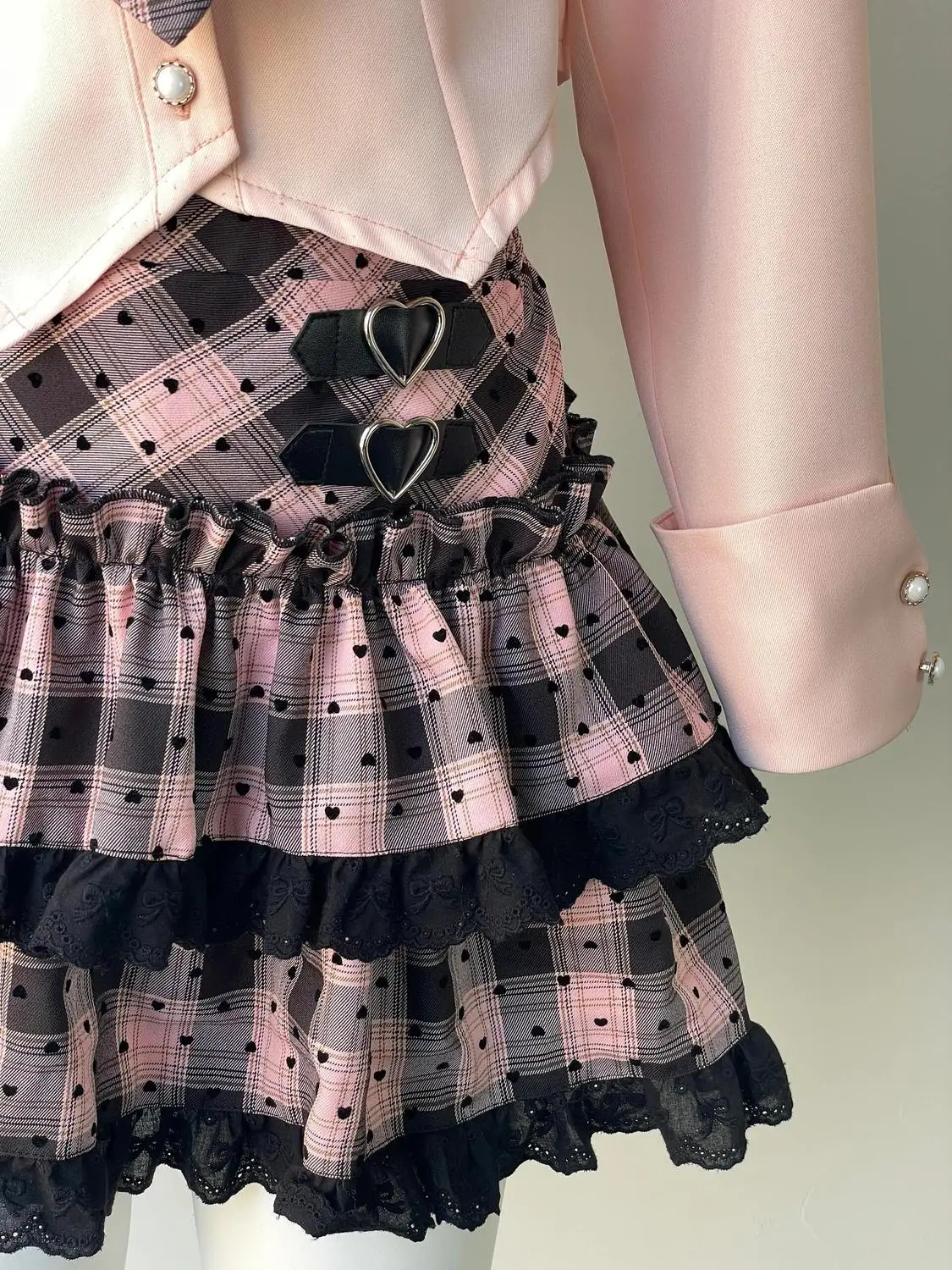 Preppy Style Turndown Collar Single Breasted Long Sleeved Shirt + High Waisted Plaid Mini Skirt 2 Piece Sets Womens Y2k Suits
