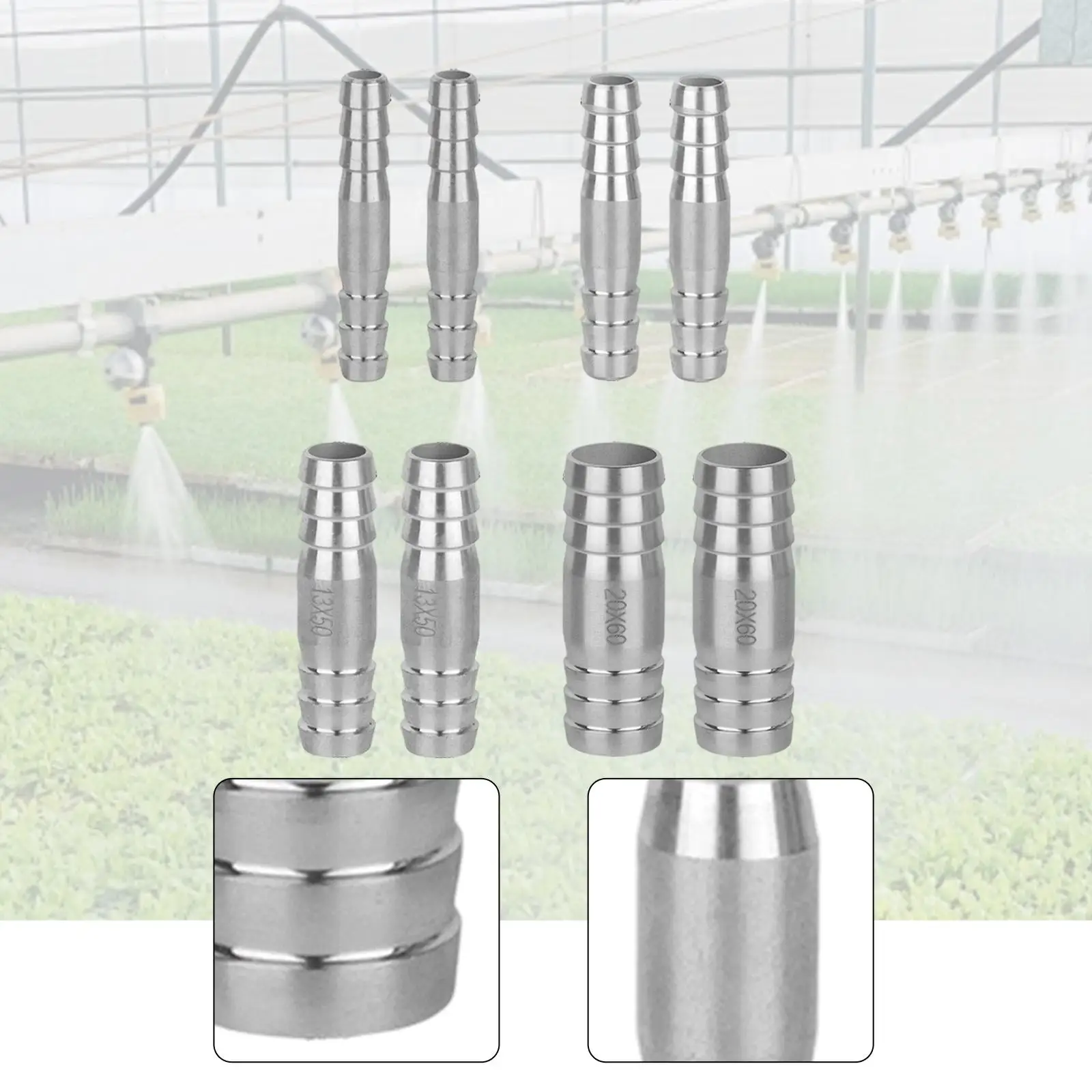 

2 шт. Mender, соединительная муфта, фитинг для шланга, соединитель для шланга премиум-класса из нержавеющей стали 304