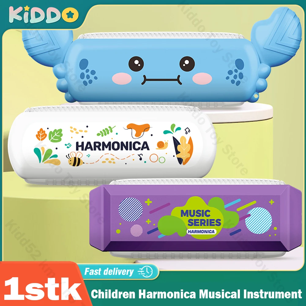 Children Harmonica Musical Instrument Toys Music Teaching Aids Puzzle Early Education Kindergarten Beginners Parent Party Game