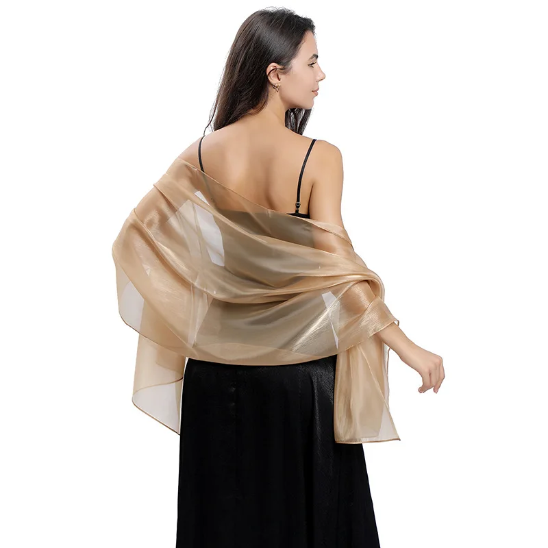 

Pure Color Women Shawls Wraps for Evening Dresses Bridal Bridesmaid Wedding Bolero Shawl Lady Party Capes Decoration Scarf