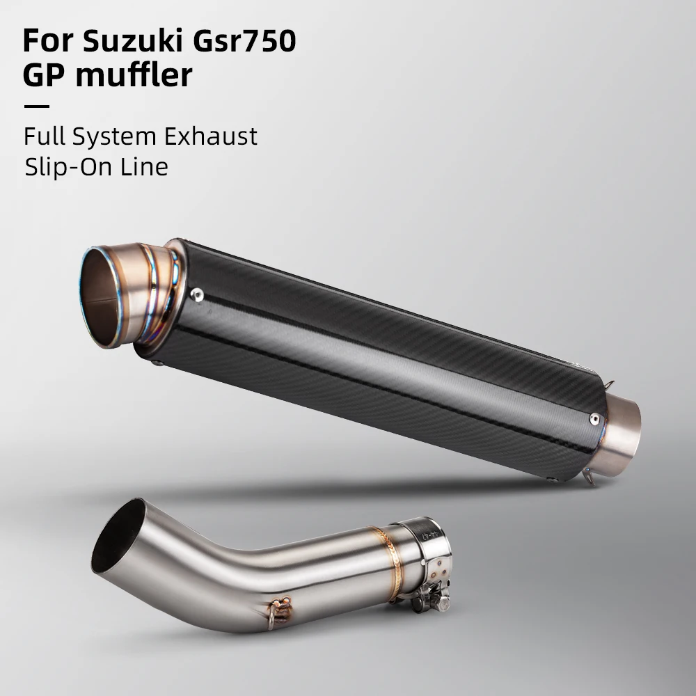 

Suitable For SUZUKI GSR750 Motorcycle Exhaust System Stainless Steel Middle Tail Link Pipe with Titanium Alloy Yoshimu Muffler