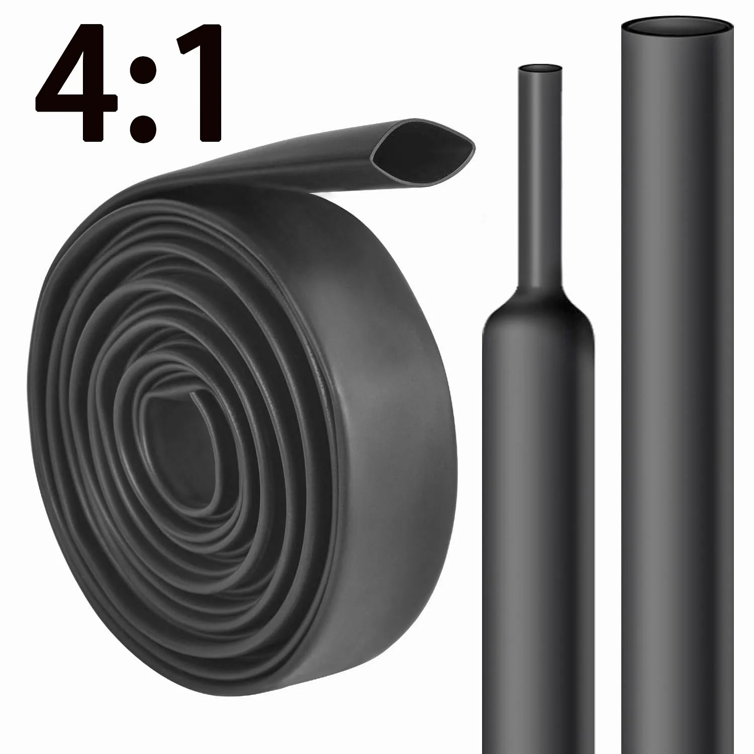1M/2M/3M 4:1 heat shrink tubing diameter 4 6 8 12 16 20 24 32 40 52mm backing rubber sleeve double wall tube