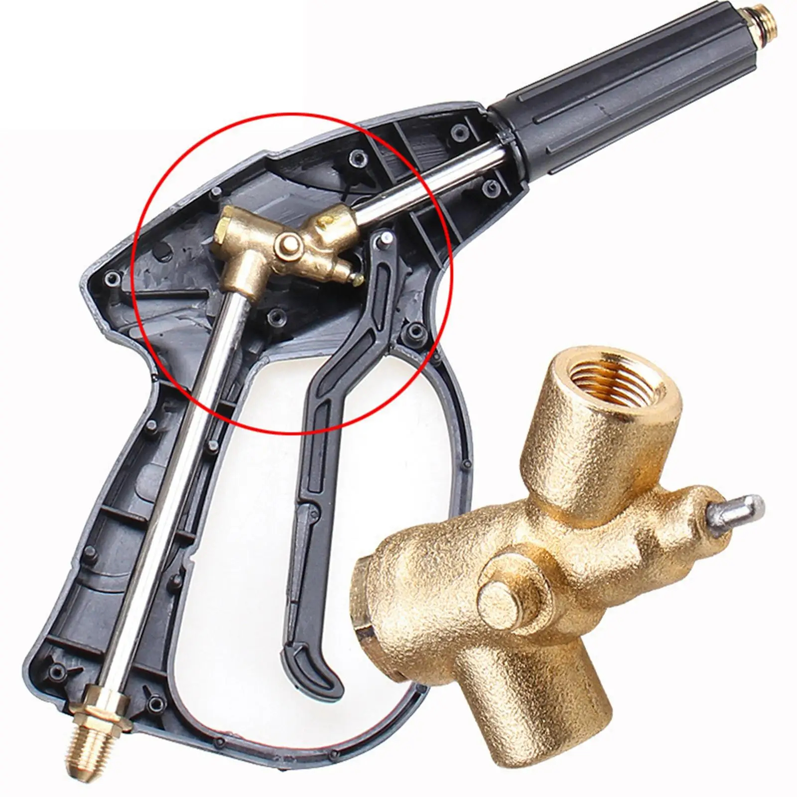 Brass Pressure Washer Pivoting Coupler 9mm Thread Quick Connect Connector for High Pressure Washer Car Washer Accessories