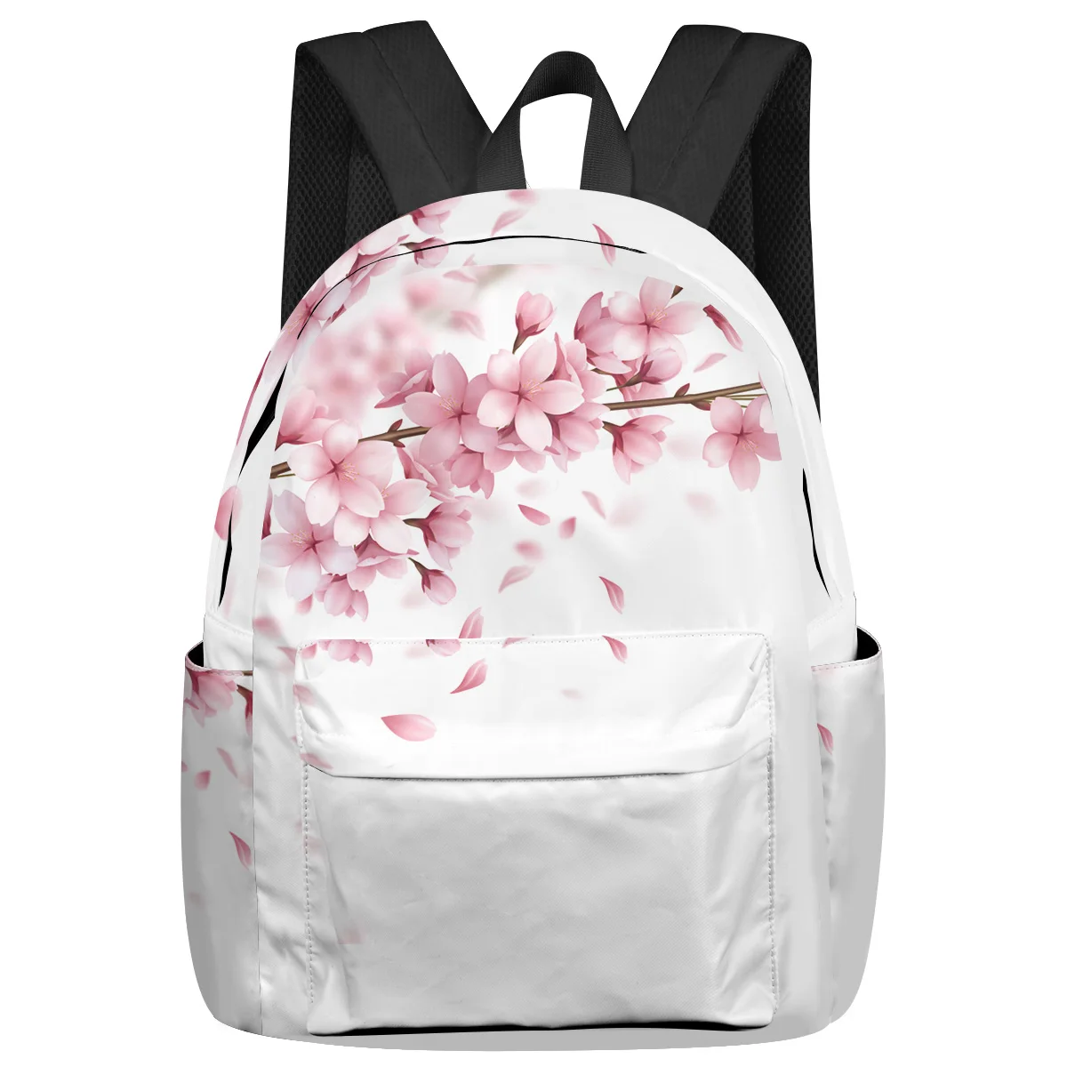 

Cherry Blossom Pink Flower Student School Bags Laptop Custom Backpack For Men Women Female Travel Mochila