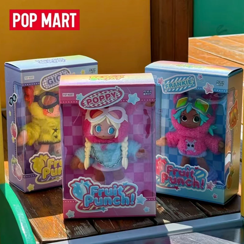 

POP MART Peach Riot Fruit Punch Series Plush Pendant Genuine Blind Box Toys Mystery Box Cute Models Anime Figur Surprise Gift
