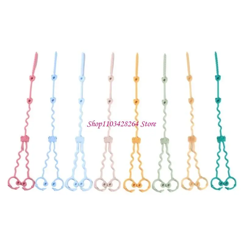 

2 in 1 Baby Teething Toy Holder Leash Feeding Accessories for Travel Parents