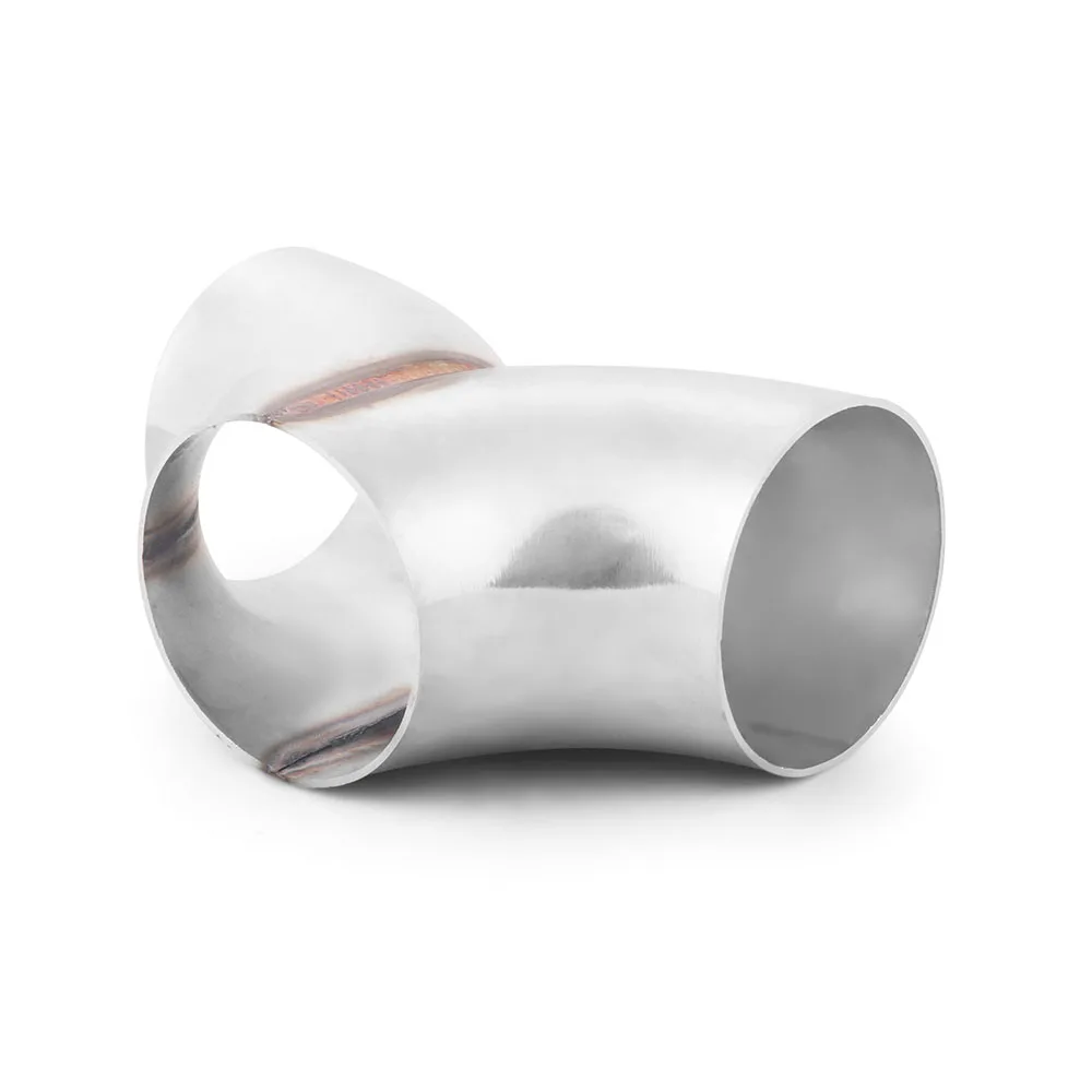 Silenciador de escape de soldadura tipo Y, tubo de conexión en T, accesorios de tubo de escape de acero inoxidable, T en espiga OD: 51/57/63/76MM
