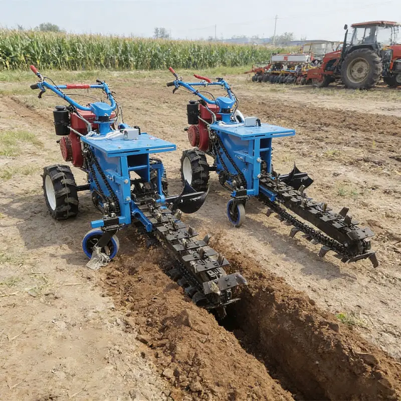 Farm Garden Orchard Ditch Digging Machine Farm Ridger Tractor Ditching Machine Hand Held Trenching Machine