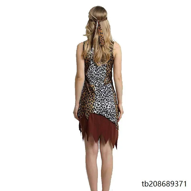 أزياء تنكرية للهالوين للرجال والنساء على شكل الأصلية الهيكلية الهندية، ملابس الصيادين البدائيين، أزياء الأداء، ملابس الرجل ال... #4