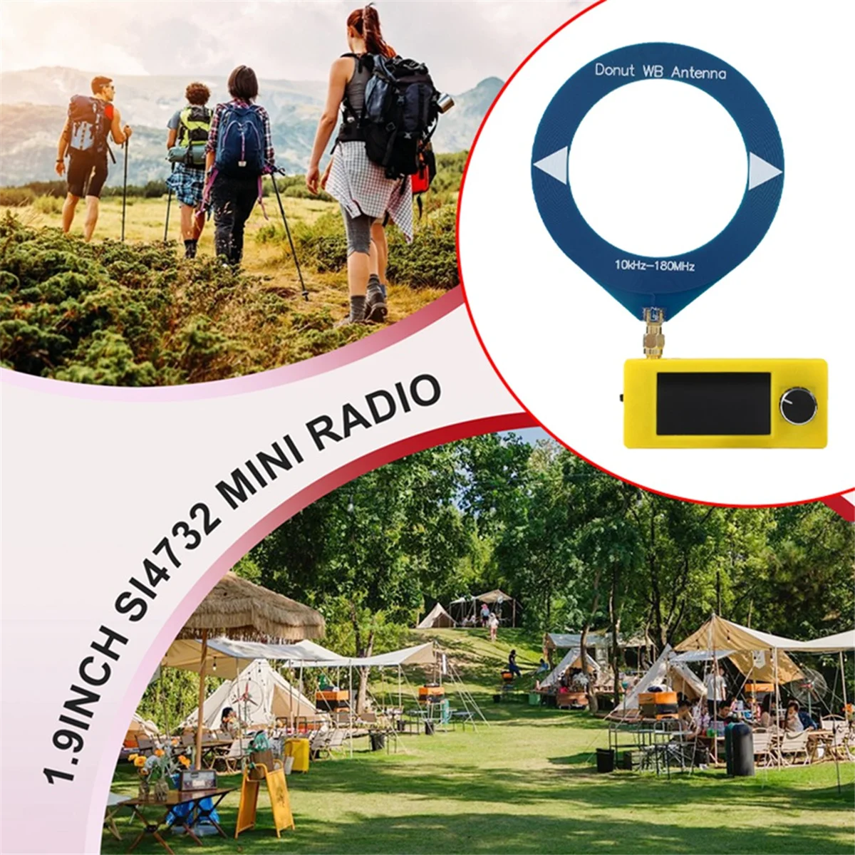 

2025+ SI4732 Комплект радиоприемника + антенна + подставка 10-180 МГц 1,9-дюймовый дисплей FM/AM/LSB/USB SI4732 Мини-радио Коротковолновое радио