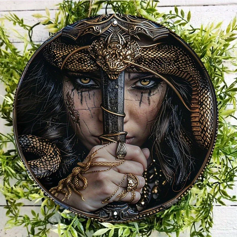 

Aluminum Metal Sign Art Set, Waterproof and Weather-Resistant, HD Printing Wall Decor with Textured Feel Queen Motif Door Hanger