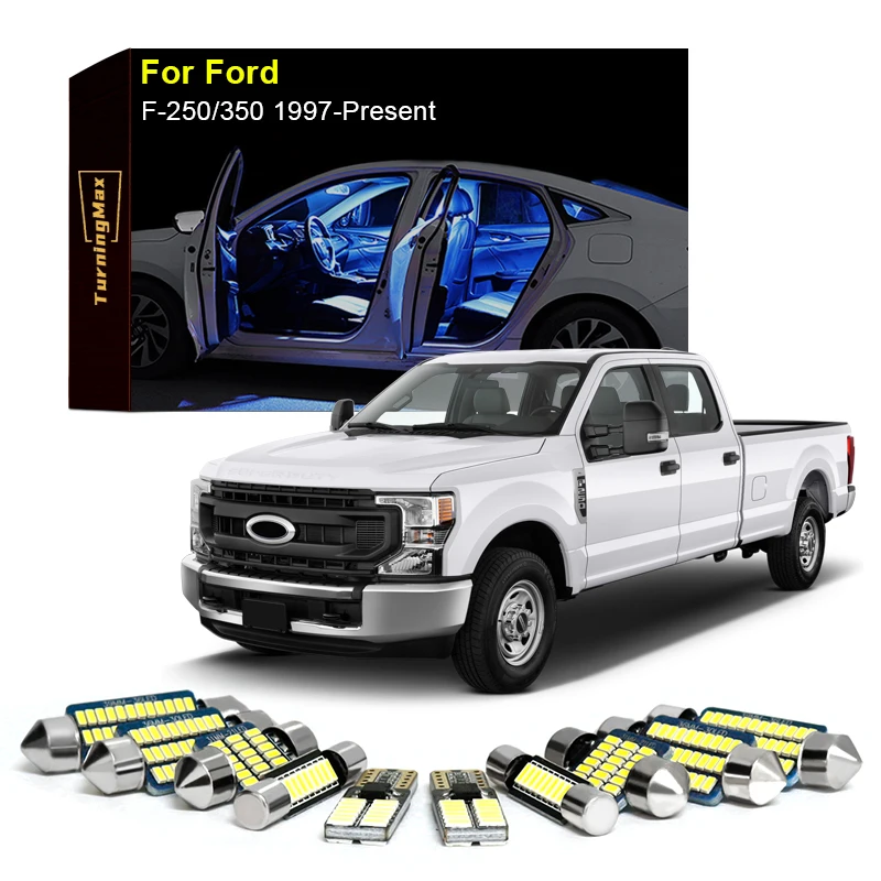 

Canbus Interior Lighting LED Bulbs Kit Package For Ford F250 F350 F-250 F-350 1997-Now Trunk Lights Indoor Lamps Car Accessories