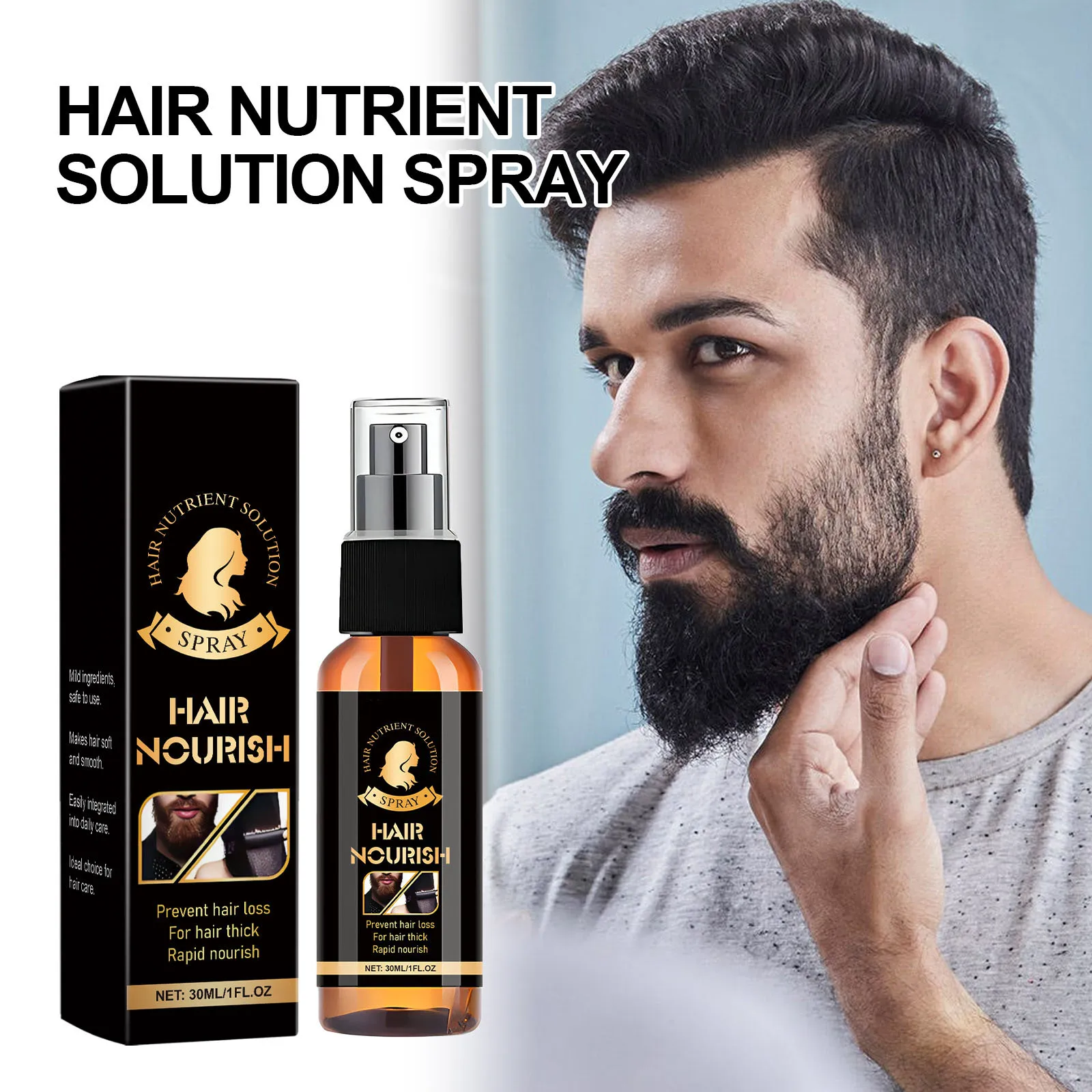 

Natural Men's Beard Oil - Glycerin & Ginger Root Oil for Hydration, Softening and Soothing Dry Skin - Strengthens Hair Follicles