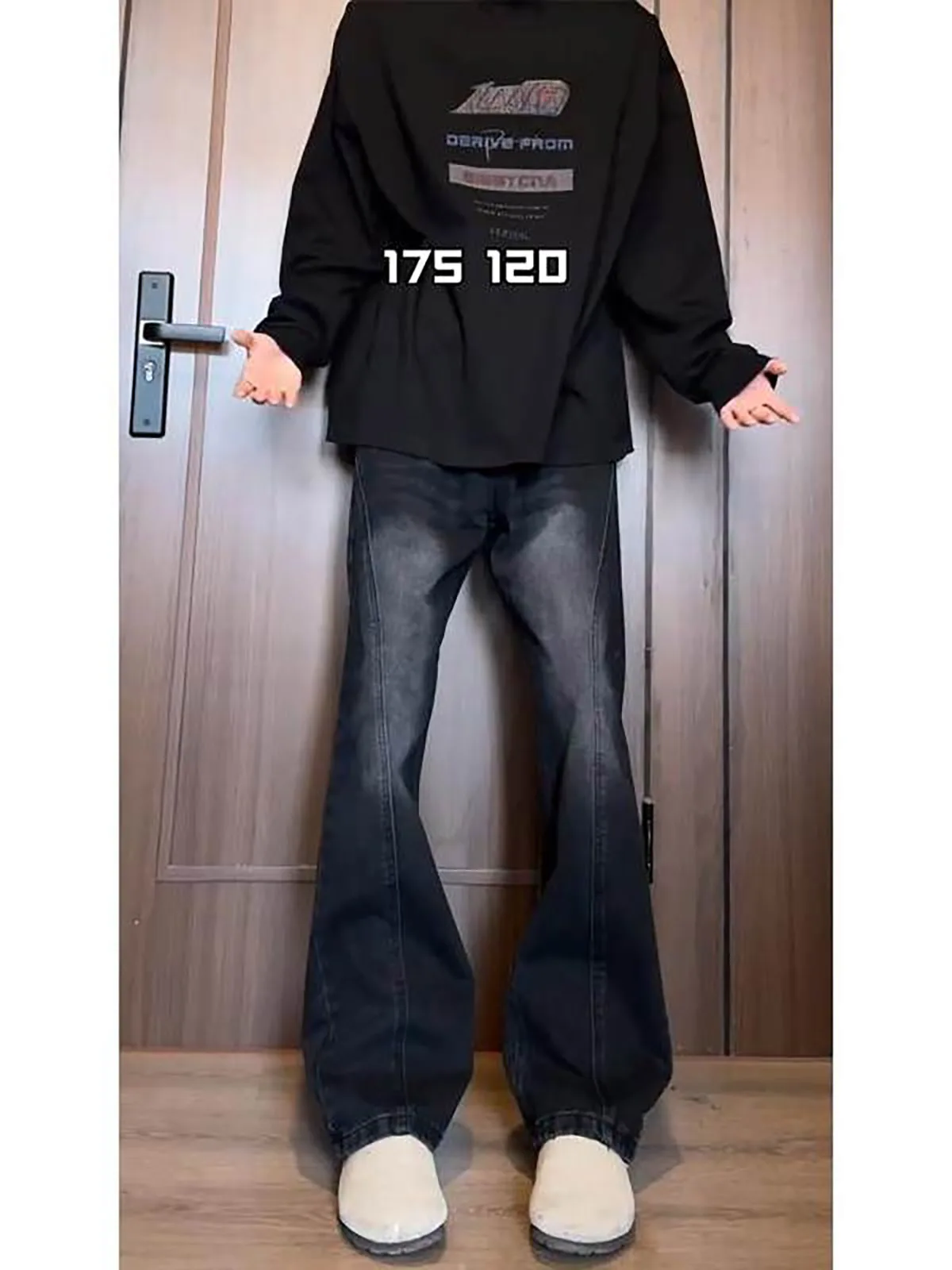 

Мужские джинсы Waed Slim Fit со средней посадкой, винтажные, прямые, свободного кроя, в американском стиле, повседневные, молодежные, модные