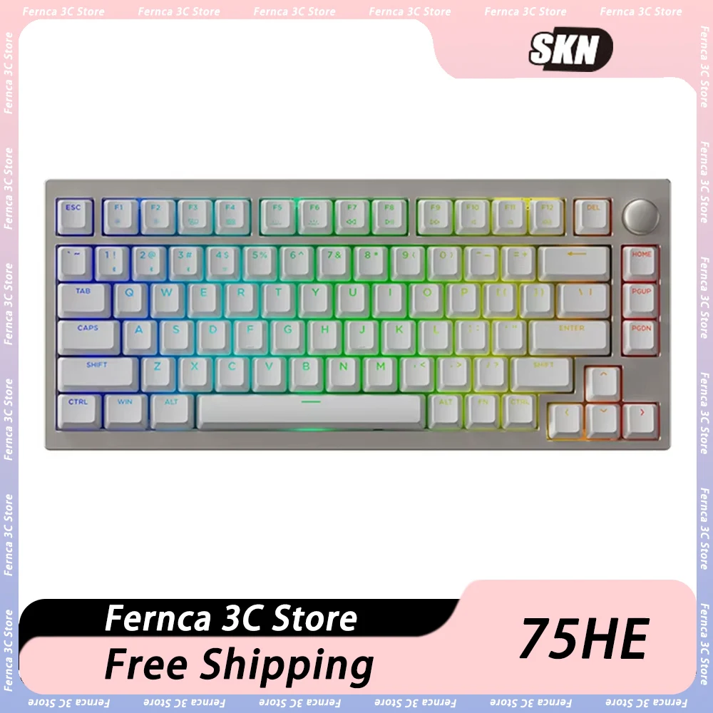 

SKN Bluebird 75HE Magnetic Switch Keyboard Wireless Three Mode Aluminum Alloy Game E-sports Office Mechanical Keyboard Customiza
